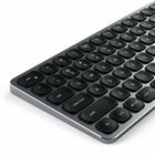 Satechi Aluminum Wired Keyboard for Mac - Space Gray-Full-sized QWERTY keyboard layout with numeric keypad