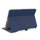 Speck Balance Folio Case with Microban for iPad (2019/2020) - Arcadia Navy/Moody Grey-Secure latch closure to keep tablet in place