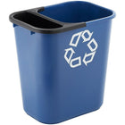 Rubbermaid Commercial FG295073BLA Trash Can Recycling Side Bin, Rectangular, Black-This is a rectangular, polyethylene recycling bin that fits onto the side of a Rubbermaid Commercial trash can (sold separately).