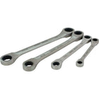 Gray Tools 4 Piece SAE, Double Box Fixed Head, Ratcheting Wrench Set, 5/16" X 3/8"-11/16" X 3/4"-Contains Sizes: 5/16" X 3/8", 7/16" X 1/2", 9/16" X 5/8", 11/16" X 3/4".