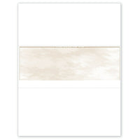 Deluxe Middle Laser Cheque, Tan, English, 8.5" x 11", 500 Pack (UTN9039-500)-Blank Cheque stock for use with Custom Accounting Software