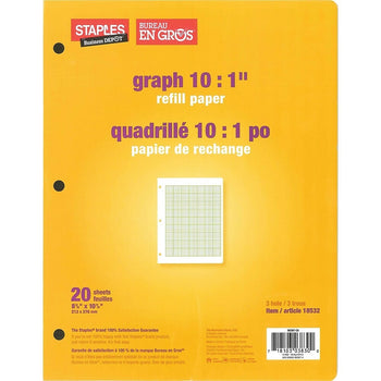 Staples Refill Paper - Graph 10:1