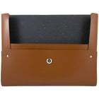 JAM Paper Italian Leather Portfolio With Snap Closure, 10.5 x 13 x 0.75, Brown, 12 Pack (2233320843B)-Material: Italian leather