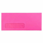 JAM Paper #10 Business Window Envelopes - 4.125" x 9.5" - Ultra Fuchsia Pink - 50 Pack-Colour: Fuchsia Hot Colour: Pink Envelopes