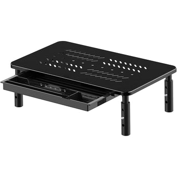 FITUEYES Metal Monitor Stand with Drawer - Height Adjustable Computer ...