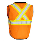Forcefield Safety Vest with Zipper Closure - CSA Class 2 Level 2 - Orange-Zipper front closure