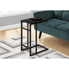 Monarch Specialties 2170 Accent Table - 24"H/Black/Black Metal-Use it conveniently as a snack table or sofa side table