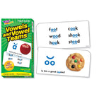 TREND enterprises, Inc. Vowels and Vowel Teams Skill Drill Flash Cards, 72 cards-Clear, easy-to-read text and color photographs on white background