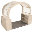 Flash Furniture Bright Beginnings Commercial Grade Green Guard Certified Wooden Quiet Corner Reading Nook with 2 Storage Shelves-Clean Regularly with a Damp Cloth and Air Dry