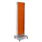 Azar Displays Pegboard Floor Stand, Revolving Base, 60" x 16", Orange (700258-ORG)-Orange acrylic