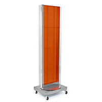Azar Displays Pegboard Floor Stand, Revolving Base, 60" x 16", Orange (700258-ORG)-Orange acrylic