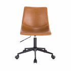Plata Import Patrik Upholstered Leather Office Chair - Tan-Assembly Required