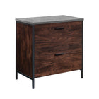 Sauder Market Commons Lateral File Cabinet - Rich Walnut (1 Box)-Lateral File
