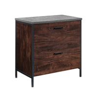 Sauder Market Commons Lateral File Cabinet - Rich Walnut (1 Box)-Lateral File