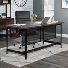 Sauder 66"W Briarbrook Desk - Barrel Oak-   Finished on all sides for versatile placement in any room