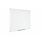 Staples Porcelain Magnetic Dry-Erase Whiteboard - 24" H x 36" W - Aluminum Frame-Anodized aluminum frame