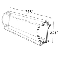 Azar Displays 2.25" x 35.5" Plastic Bullnose Flip-Up C-Channel (600039)-Made from plastic