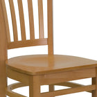 Flash Furniture HERCULES Series Vertical Slat Back Natural Wood Restaurant Chair-Solid European Beech Hardwood Construction