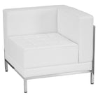 Flash Furniture  Hercules Imagination Series Leather Sofa, Lounge and Ottoman Set, White, 12 Pieces (ZBIMAGSET21WH)-Assembly Required