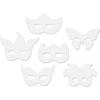 Chenille Craft Die Cut Mardi Gras Masks, 144 Pack (CK-4651)-Material: Paper