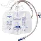 Medline Urinary Drainage Bags with Anti-reflux Device, 2000 mL, Metal Clamp, 20 Pack-Urinary Drain Bag Type