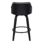Armen Living Alec Contemporary 26" Counter Height Swivel Bar Stool - Black/Grey-Assembly Required