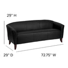 Flash Furniture HERCULES Imperial Series Black Leather Sofa-1.8 High Density Foam