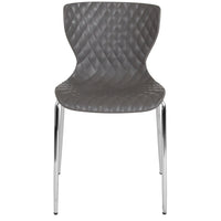 Flash Furniture Lowell Contemporary Design Grey Plastic Stack Chair-Set of 4 Multipurpose Stack Chairs