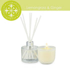 Aromabotanical Lemongrass & Ginger Gift Set Candle + Diffuser (16-AB/SET LG )-Aromabotanical gift set combines a 50 ml reed diffuser containing custom blended Australian essential oils, and a 2oz mini candle.