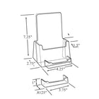 Azar Displays Tri-Fold Brochure Holder with Business Card Pocket, 10 Pack (252922)-Card holder