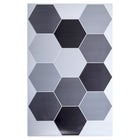 Truu Design Grey Hexagon Peel and Stick Wall Decals, 12.4 x 19.1 inches, Multicolor, 6 Pieces-Set: comes in a box of 6 premium quality wall decals, suitable for smooth and clean surfaces