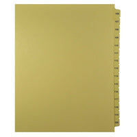 Mark Maker Legal Exhibit Index Tab Set of Buff Single Tabs, 1/15th Cut, Letter Size, No Holes, Number 106 - 120-Buff Single Tabs, 1/15th Cut