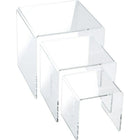 Wamaco Small Square Acrylic Risers - 3" - 4" - 5" - Set of 3/2 Pack-3", 4", 5" small square riser set