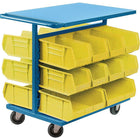 Kleton Bin Carts - Cart & Bin Combination, Double-Sided, 20 Bins, 24" W x 38-1/2" D x 36-1/2" H - Yellow-Capacity: 1000 lbs.