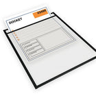 QuickFit Standard 9" x 12" Shop Ticket Holders, Black, 10 Pack-Heavy Duty gromet for hanging