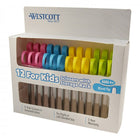 Westcott 5" Kleencut Kids Blunt Scissors Classpack, 12 Pack (ACM04252)-Stainless steel blades