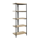 Sauder 422095 North Avenue Bookcase, Charter Oak-Engineered Wood & Metal Bookcase Charter Oak Finish