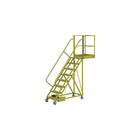 Tri-Arc Unsupported 80" Cantilever Rolling Ladder, Perforated, 99" x 30" (UCU500830246)-Frame Material: Steel