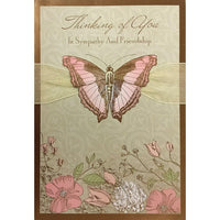 Rosedale 5-1/2" x 8" Thinking Of You In Sympathy And Friendship Greeting Cards And Envelopes, 6 Pack (19944)-Printed on premium uncoated card stock