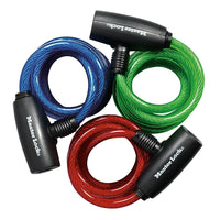Master Lock Keyed Cable Lock, 6' x 8 mm, Assorted Colours, 3 Pack (8127TRI)-Braided steel for strength and flexibility