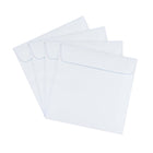 JAM Paper 6.5 x 6.5 Square Envelopes, White, 100 Pack (28417B)-Closure: Gum