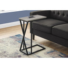 Monarch Specialties 3248 Accent Table - 25"H/Grey/Black Metal-Product dimensions: 25.25"H x 10.25"L x 18.25"W