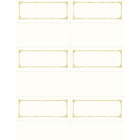 St. James Embassy Place Cards - 1-3/4 x 4-1/4" - Laser/Inkjet Printable - Ivory - Gold Foil - 60 Pack-Free downloadable templates from www.first-base.com