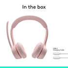 Logitech Zone 300 Wireless Bluetooth Headset With Noise-Canceling Microphone - Rose-10