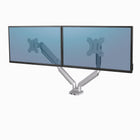 Fellowes Platinum Series Dual Monitor Arm - Silver-Effortless adjustment with innovative gas spring technology