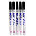 JAM Paper Marvy Uchida Fine-Point Opaque Paint Marker - Black - 5 Pack (7665886g)-Fine line marker features a fine tip and a plastic body