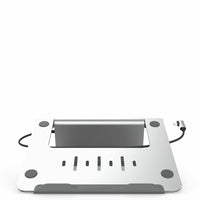 Adam Elements Casa Hub 5-in-1 USB-C Hub/Laptop Stand - Space Grey-Built-in solid aluminum body with space grey casing that improves heat dissipation ensures stable transmission.