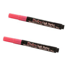 Marvy Uchida Fine-Point Liquid Chalk Markers - Erasable - Dustless - Coral Pink - 2 Pack-Colour: Coral Pink