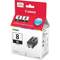 Canon CLI-8 Black Ink Tank, Twin Pack (0620B014)-Includes 2 x CLI-8 Black ink tanks