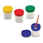 Melissa & Doug Spill-Proof Paint Cups, 12 Pack (LCI1623)-A set of twelve dishwasher-safe cups